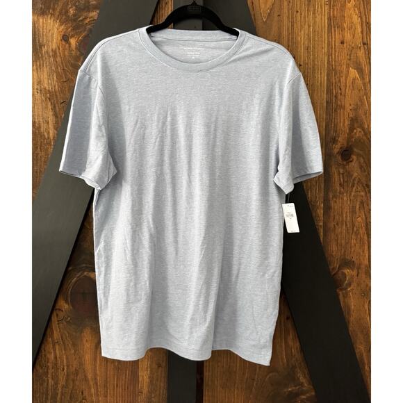 Banana Republic Men's Short Sleeve Crew Neck Premium Wash T-Shirt Sz M Pale Blue - Picture 1 of 4